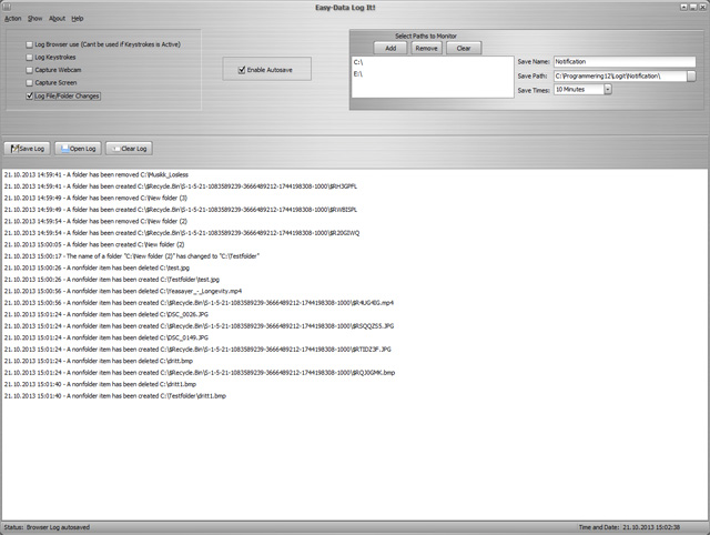 Easy-Data Logit (File/Folder logger)